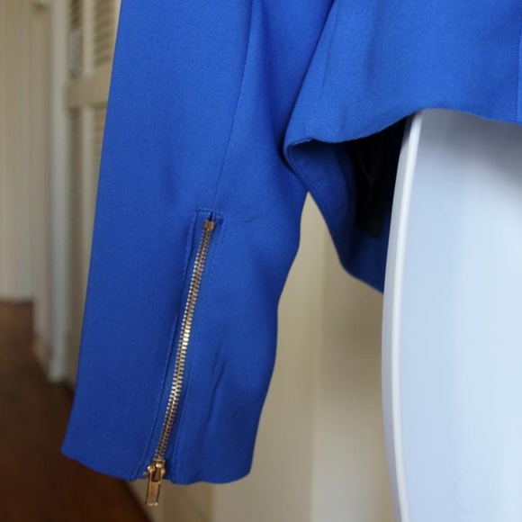 Forever 21 Cobalt Blazer with Zipper - Picture 2 of 2